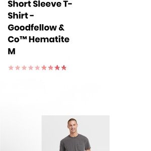Goodfellow & Co Men's Hematite Short Sleeve Tee medium off black new tags